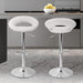 Bar Stools Set of 2 Faux Leather with Back and Armrest
