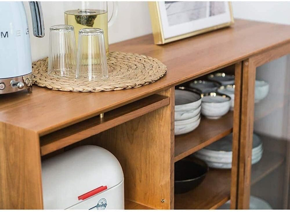 Cherry Wood Accent Buffet Server Console Table