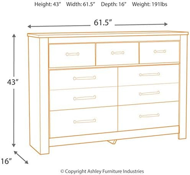 Farmhouse 7-Drawer Dresser, Whitewash