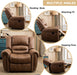 Leather Recliner Chair, Manual, Nut Brown