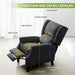 Charcoal Tufted Wingback Recliner Chairs with Heat & Massage