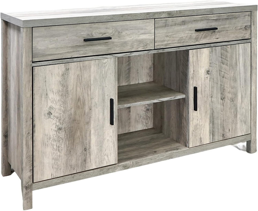 Grey Pine Finish Modern Dining Server Buffet Table