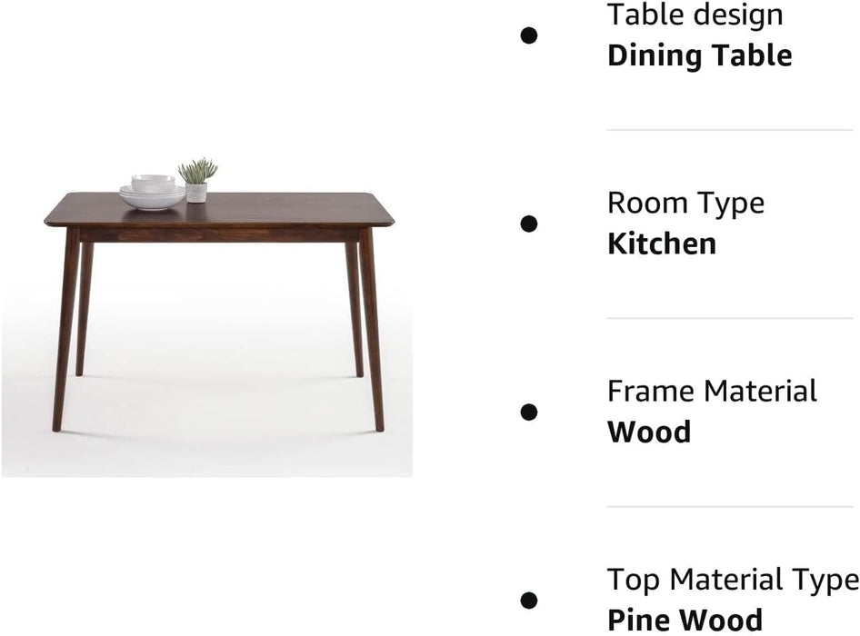 Jen 47 Inch Dining Table / Solid Wood Kitchen Table