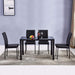 Dining Table Set for 4, Kitchen, Dining Room, Modern Dining Set with Glass Tabletop