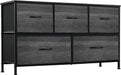 Wood Grain 5-Drawer Tall Chest of Drawers