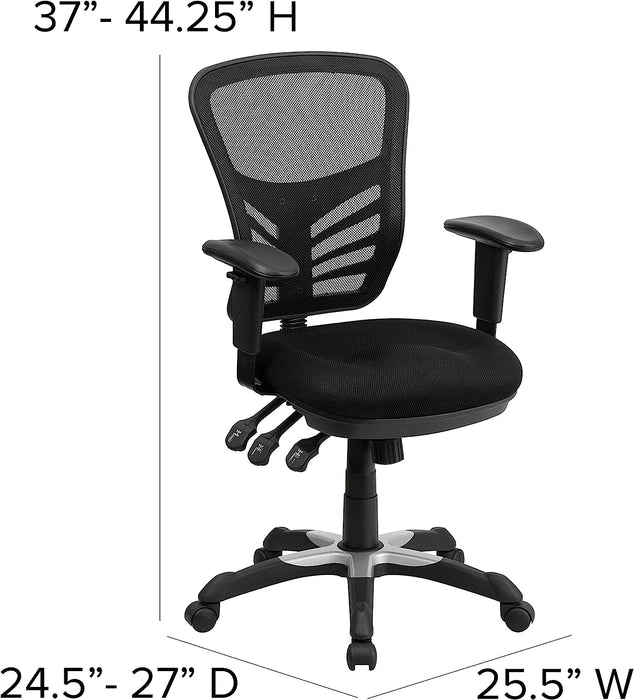 Adjustable Arm Mesh Executive Office Chair