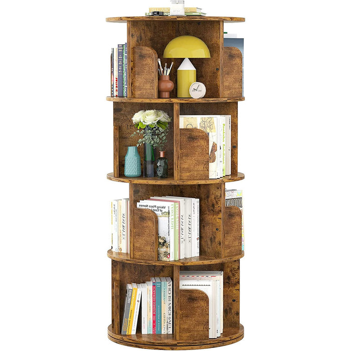 360 Rotating Small Corner Bookshelf for Small Spaces