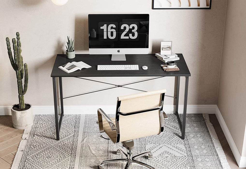 Modern Black Home Office Desk - 40″