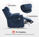 Lay Flat Lift Recliner with Power Headrest, Navy Blue