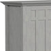Fog Grey Solid Wood Transitional Sideboard Buffet and Wine Rack