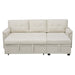 L-Shaped Velvet Sleeper Sectional with Storage