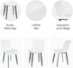 Set of 4 Dining Chairs, Mid Century Modern, Comfortable, White