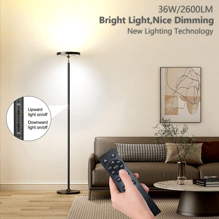 Double Side Lighting LED Floor Lamp with Remote