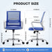 Ergonomic Blue Office Chair with Lumbar Support