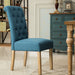 Blue Tufted Parsons Dining Chairs