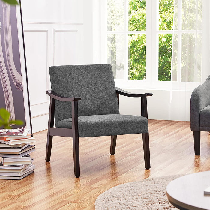 Modern Minimalist Dark Gray Accent Chair