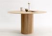 Natural Solid Wood Circular Tabletop Dining Table