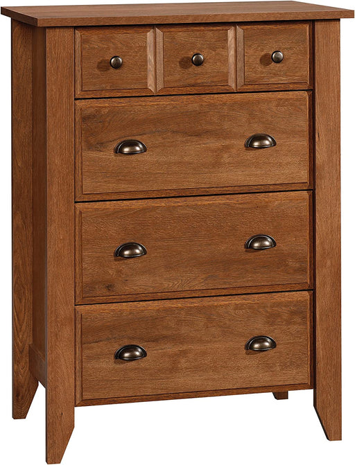 Oiled Oak Finish 4-Drawer Chest