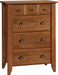 Oiled Oak Finish 4-Drawer Chest