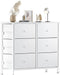 White 6-Drawer Fabric Storage Chest Tower, Small