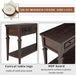 Espresso Console Table with Drawers and Shelf