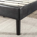California King Faux Leather Platform Bed Frame