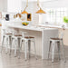 Industrial Distressed White Counter Stools (Set/4)