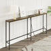 Modern Console Table with Power Outlet and Metal Frame