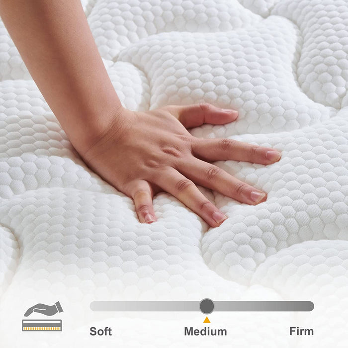 Soft 12″ Hybrid Queen Mattress with Springs