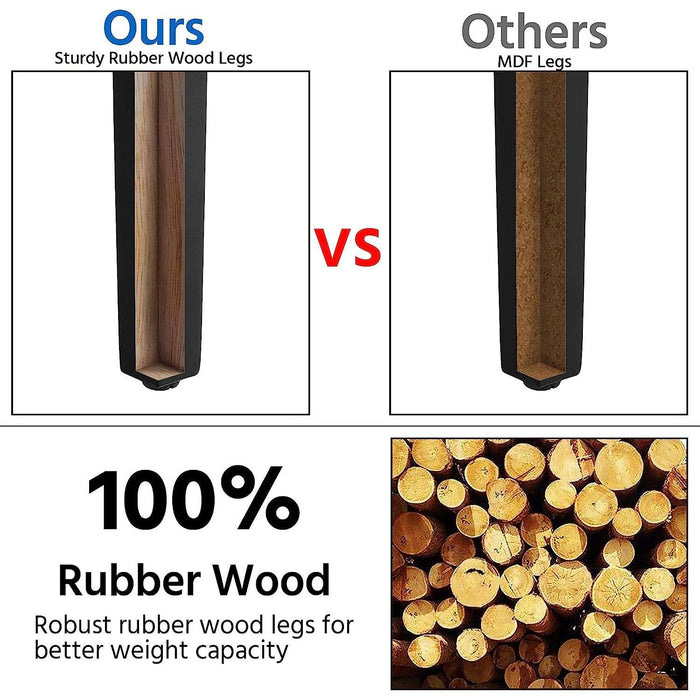 Set of 4 Modern Parson Chairs, Faux Leather, White