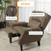 Brown Wingback Recliner with Massage & Heat