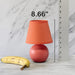 Mini Ceramic Globe Table Lamp in Orange