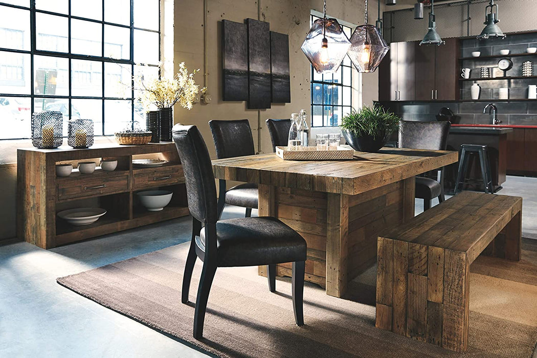 Sommerford Farmhouse Reclaimed Pine Wood Dining Table, Seats up to 6