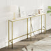 Industrial White Console Table with Power Outlets