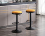 Yellow Fabric Swivel Barstools, Set of 2