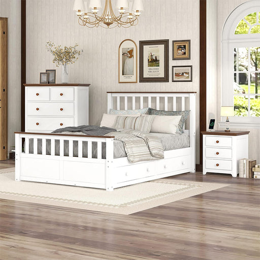 Modern Rustic White 3-Piece Bedroom Set
