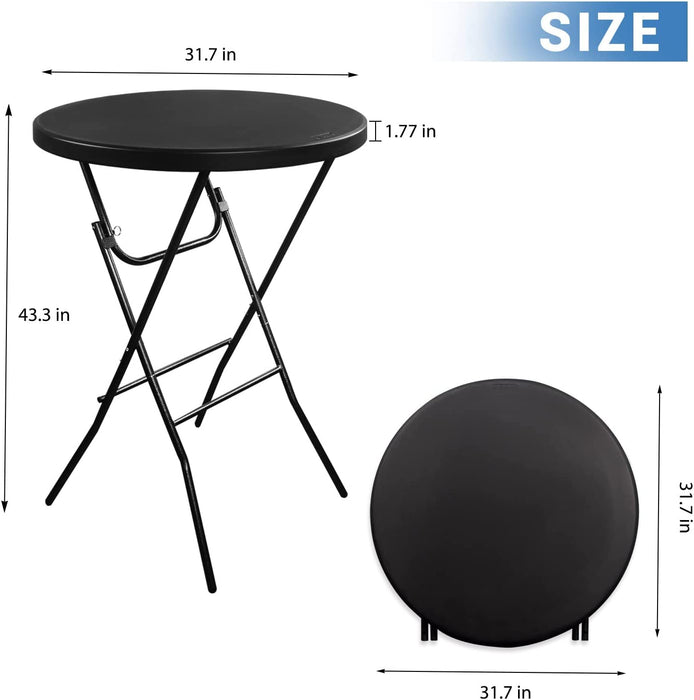 32In Cocktail Table High Top Folding Table