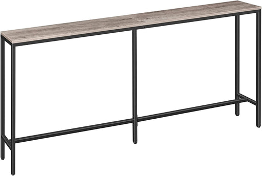 Industrial Greige Sofa Table for Entryway and Living Room