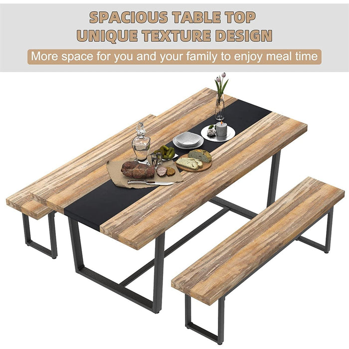Large 6-8 Seat Farmhouse Modern Kitchen Dining Table