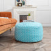 Blue Fur Ottoman Cover for Home Decor