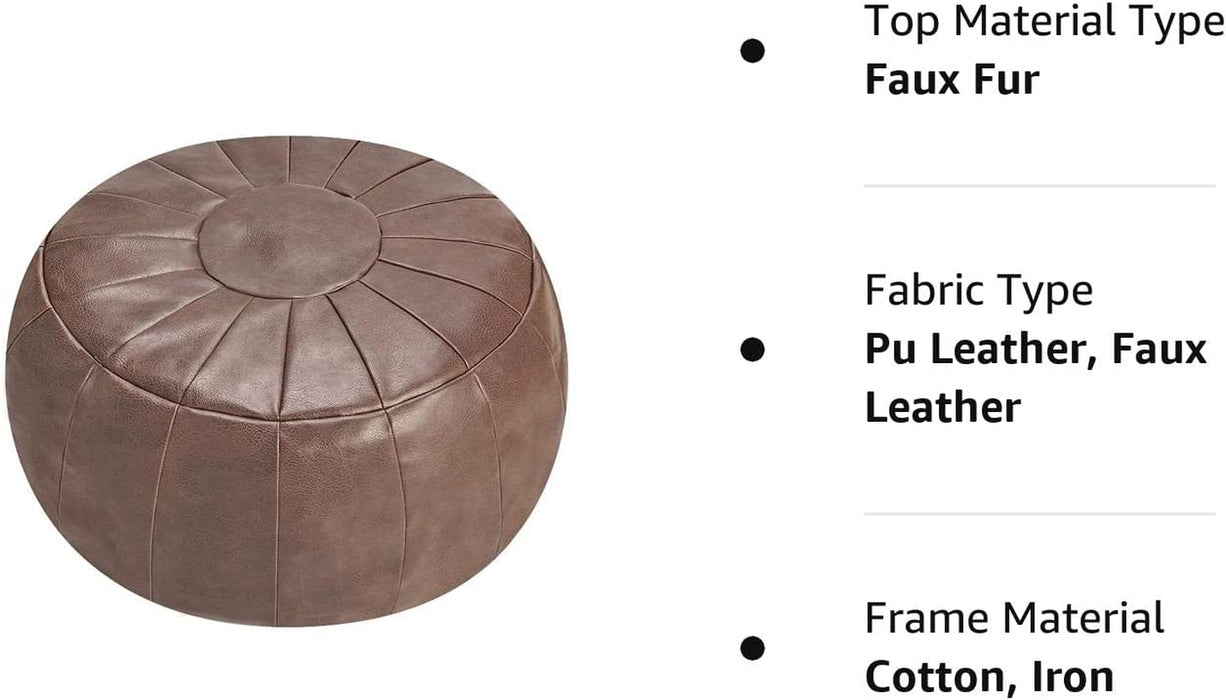 Versatile Chestnut Pouf for Home and Weddings