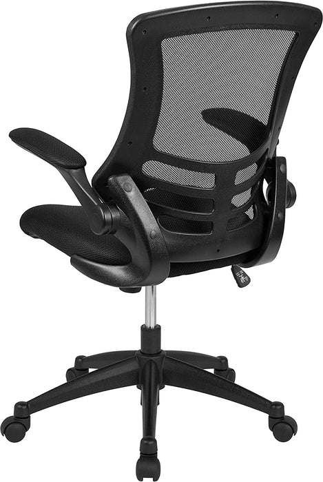 Black Mesh Swivel Office Chair with Arms