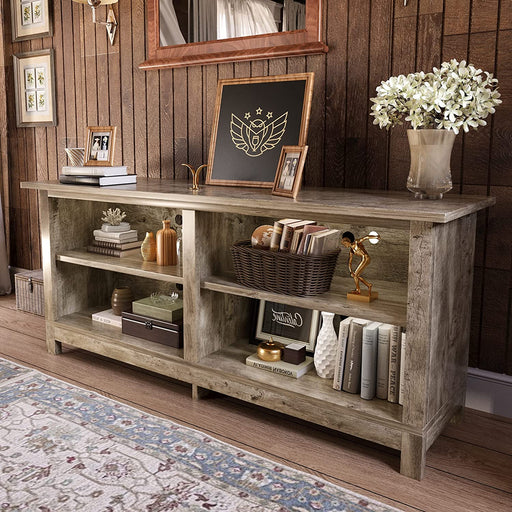 Farmhouse Wood TV Stand for 65 Inch TV