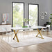Modern White Gold Sector 87'' Dining Table