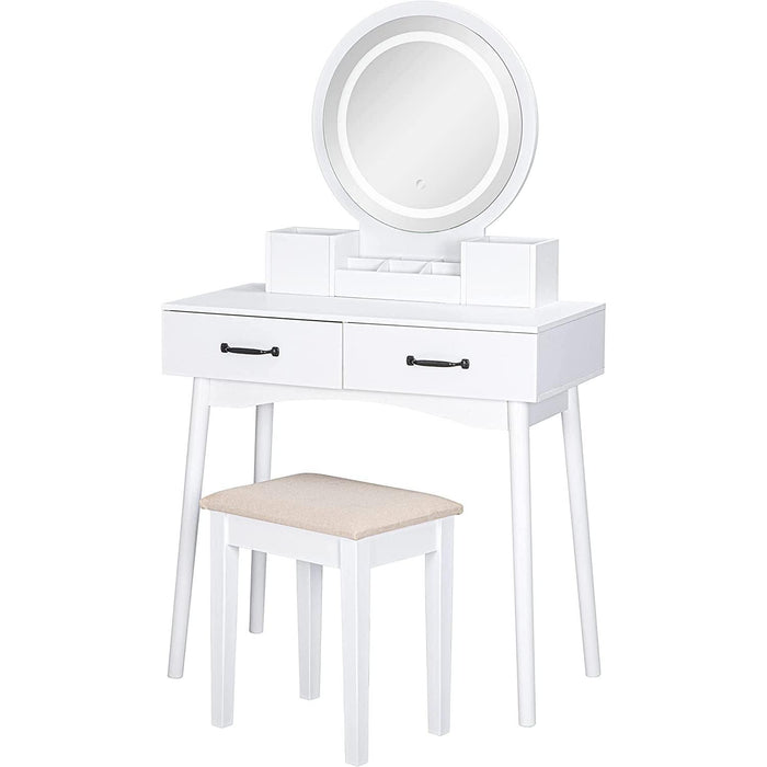 LED Lighted Makeup Vanity Set with Mirror