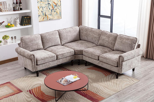 Light Grey Modular Corner Sectional Sofa