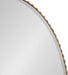 Elmora Glam Oval Fluted Wall Mirror, 23 X 32, Gold, Rounded Bathroom Mirror with Beveled Edge for Use as Vertical or Horizontal Mirror
