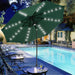 10Ft Solar Patio Umbrellas LED Patio Market Steel Tilt W/ Crank Outdoor-Green