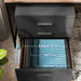 Black Wood File Cabinet with Rolling Stand