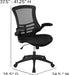 Black Mesh Swivel Office Chair with Arms